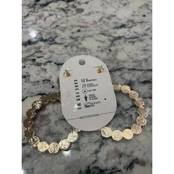 8 Other Reasons Gorg Hoops Gold Womens Size OS - Picture 6 of 6